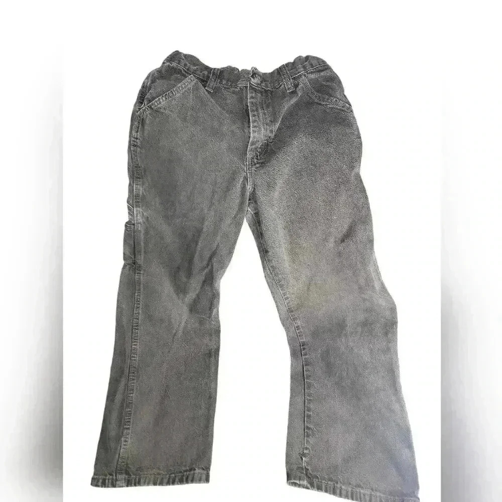 Boys Black Wrangler Carpenter Jeans Size 12 Regular